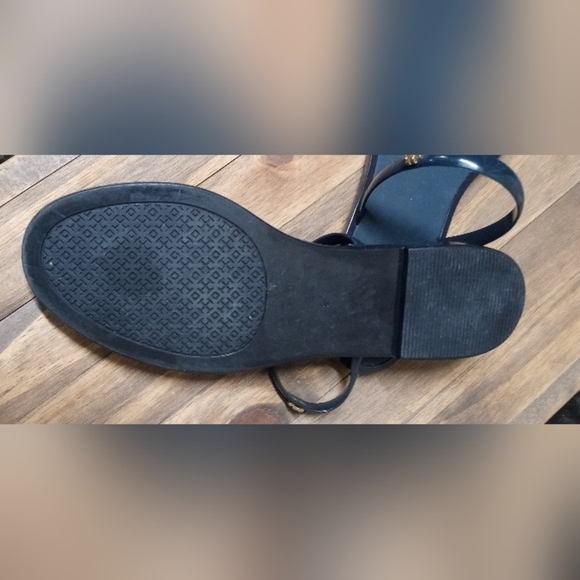 Tory Burch Navy Jelly Sandals - Picture 6 of 6